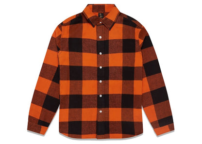 OVO Buffalo Plaid Flannel Shirt Orange