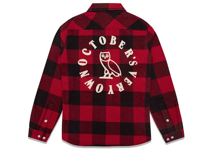 OVO Buffalo Plaid Flannel Shirt Red