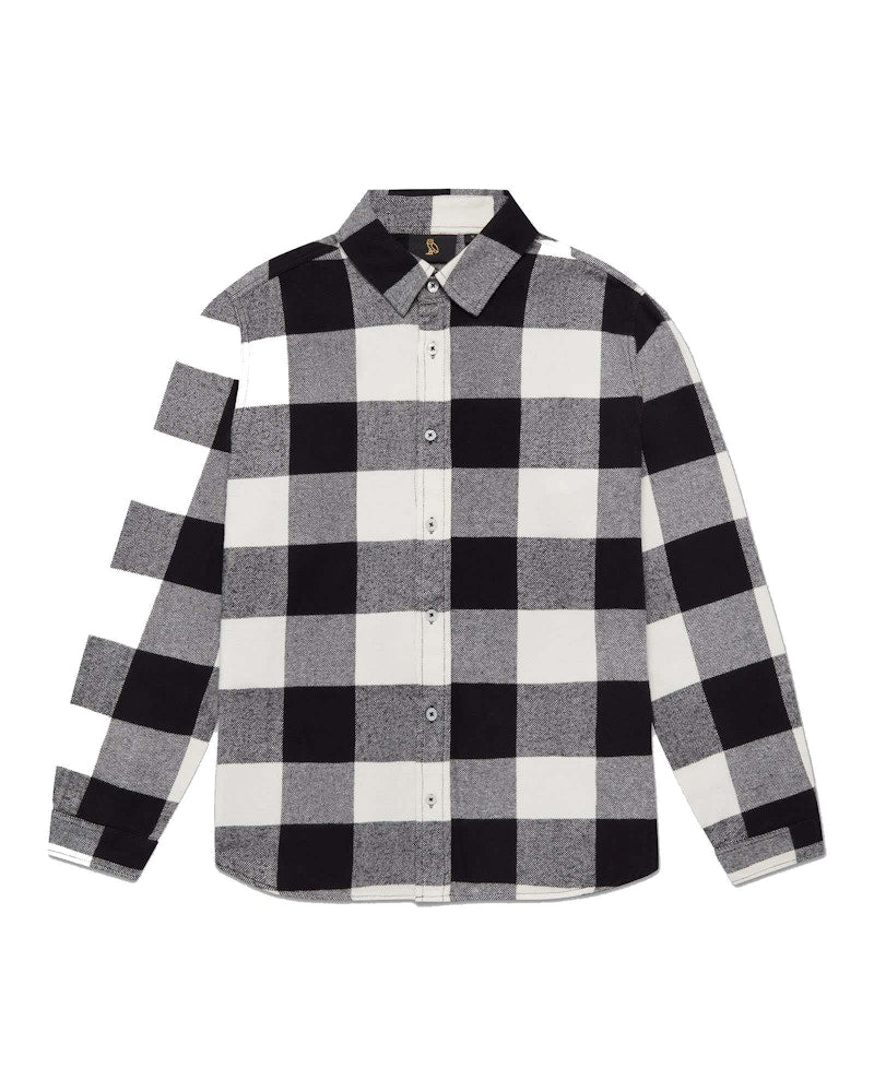 OVO Buffalo Plaid Flannel Shirt White
