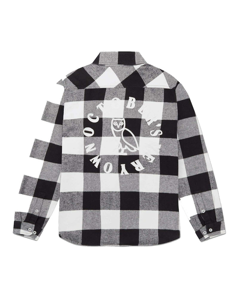 OVO Buffalo Plaid Flannel Shirt White