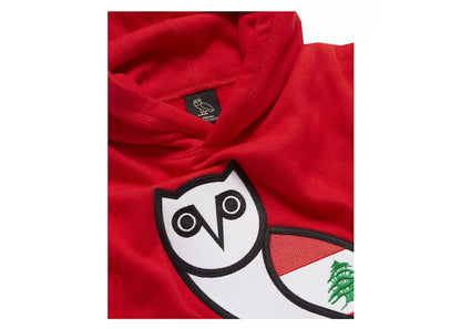 OVO Cedar of Lebanon OG Owl Hoodie Red