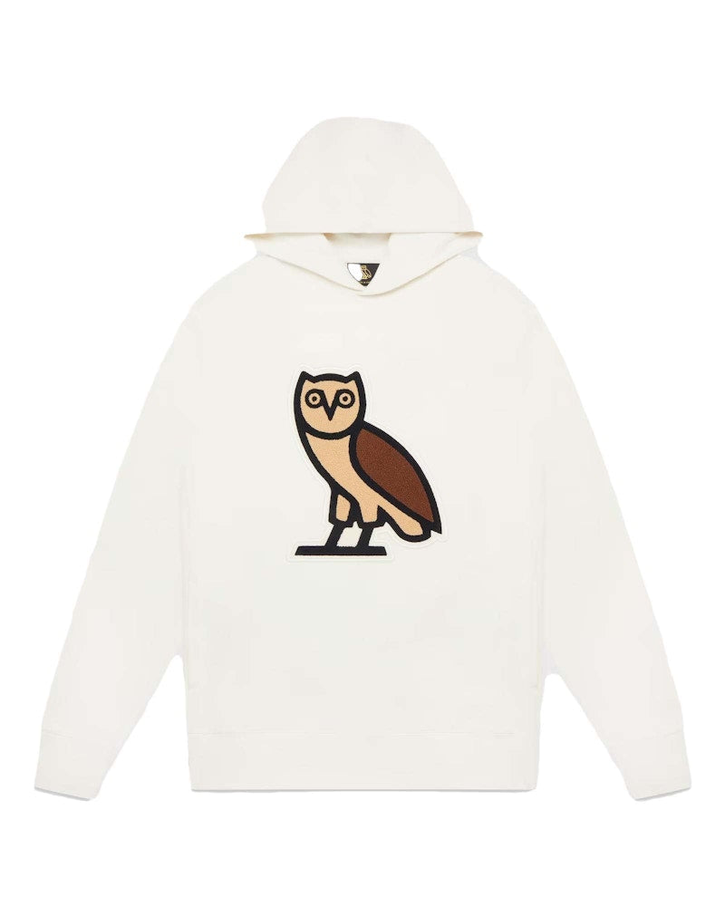 OVO Chenille Bubble Owl Hoodie White