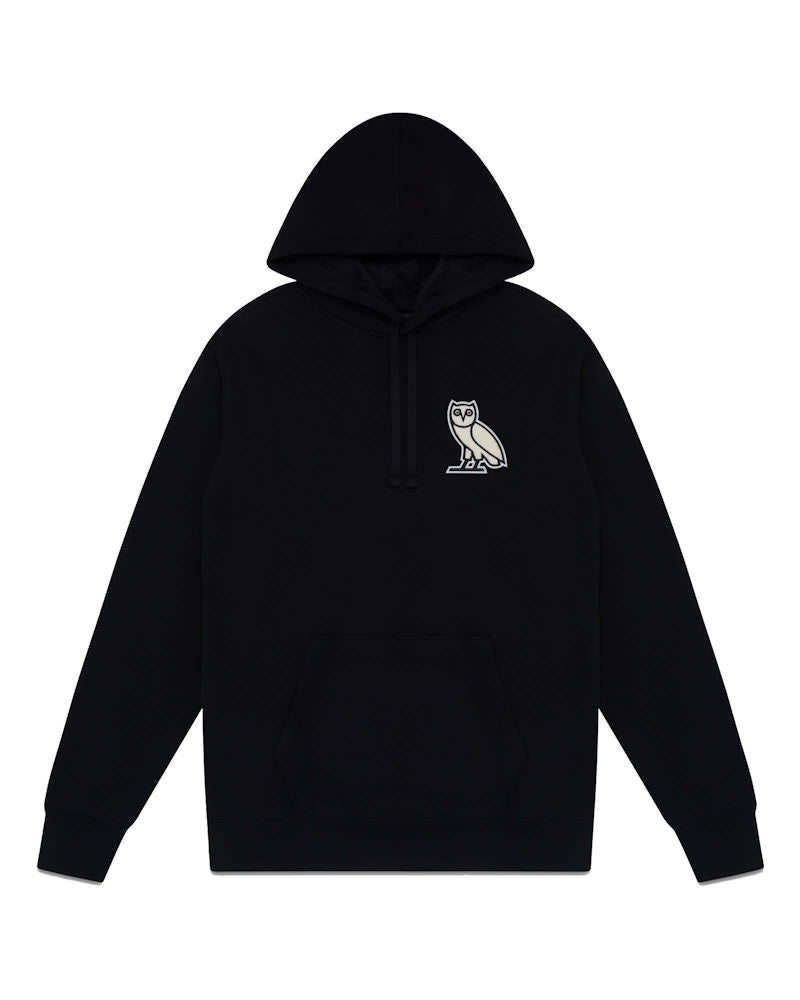 OVO Chenille Plush Hoodie Hoodie Black