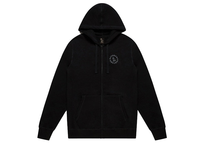 OVO Circle Zip Hoodie Black