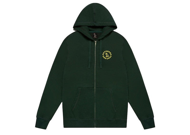 OVO Circle Zip Hoodie Evergreen