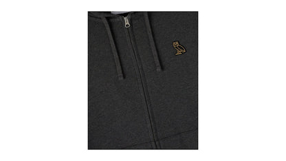 OVO Classic Full-Zip Hoodie Heather Charcoal