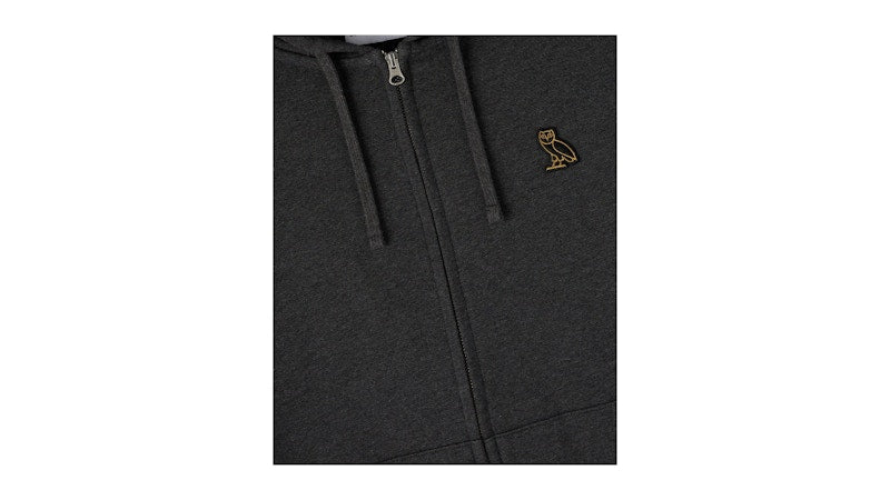 OVO Classic Full-Zip Hoodie Heather Charcoal