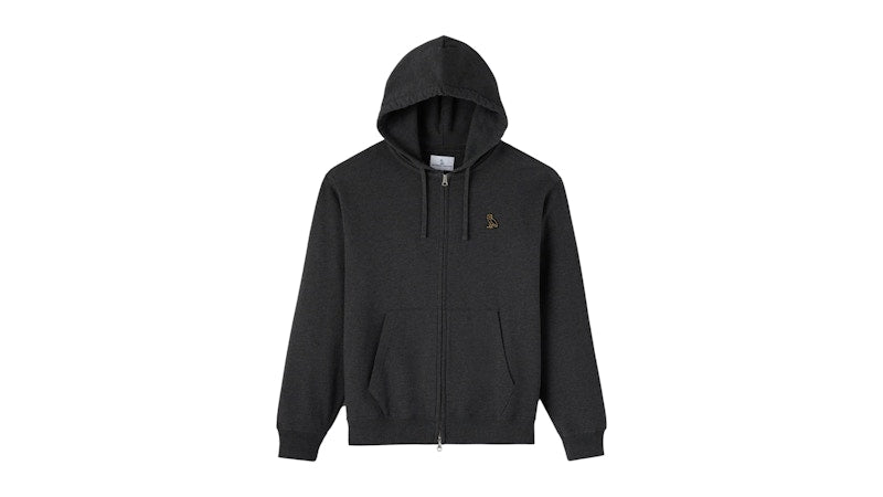 OVO Classic Full-Zip Hoodie Heather Charcoal