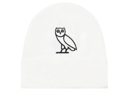 OVO Classic Owl Beanie White