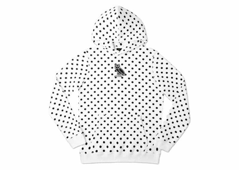 OVO Classic Owl Polka Dot Hoodie White