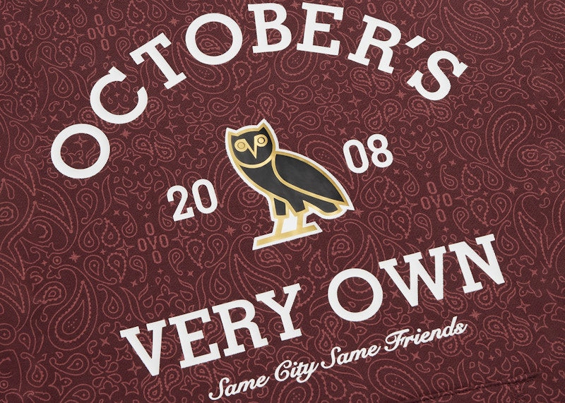 OVO Collegiate Hoodie (FW22) Merlot/Paisley