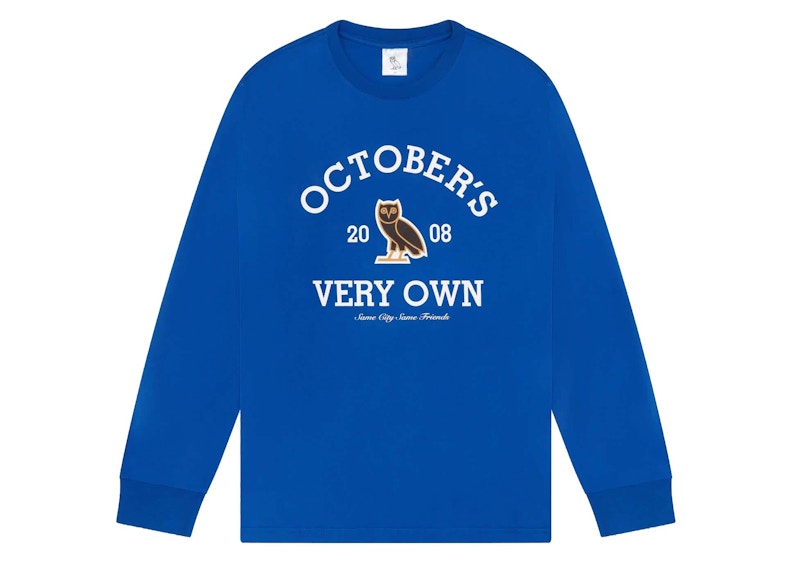 OVO Collegiate Longsleeve T-Shirt Blue