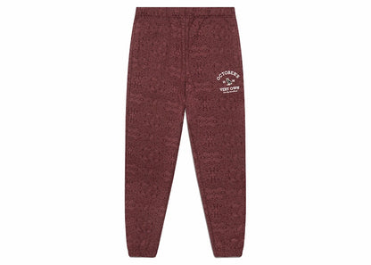OVO Collegiate Sweatpant (FW22) Merlot/Paisley