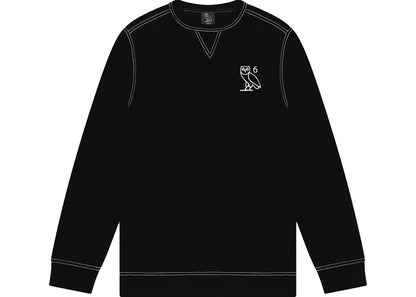 OVO Contrast Stitch Crewneck Black
