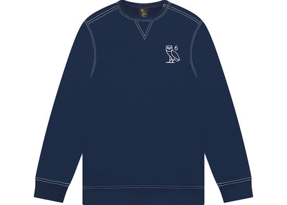 OVO Contrast Stitch Crewneck Indigo