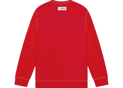 OVO Contrast Stitch Crewneck Red