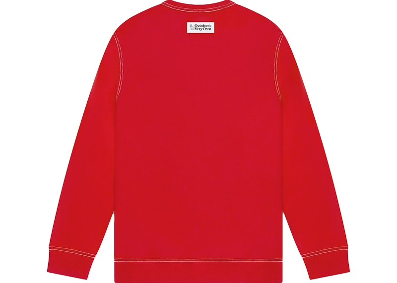 OVO Contrast Stitch Crewneck Red