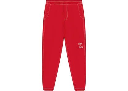 OVO Contrast Stitch Sweatpant Red