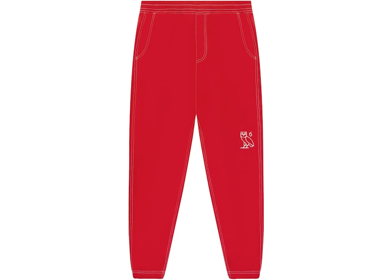 OVO Contrast Stitch Sweatpant Red