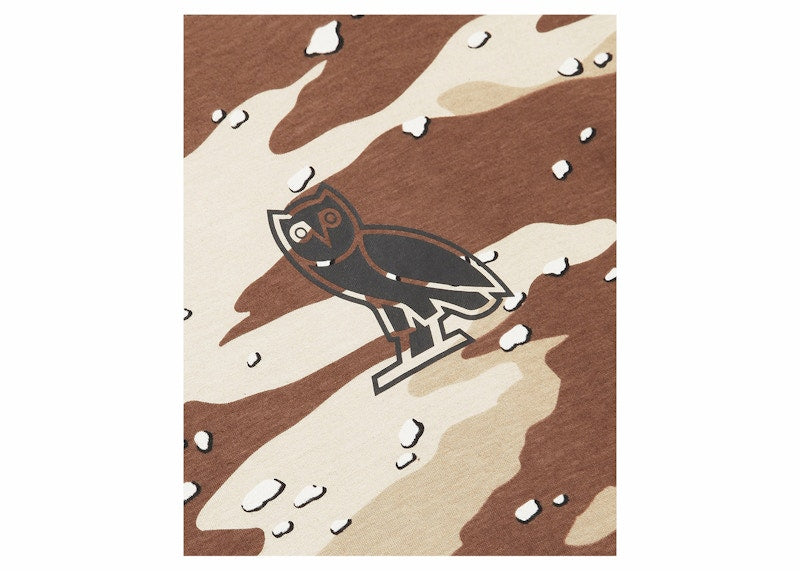 OVO Desert Camo Reflective Owl T-Shirt Brown