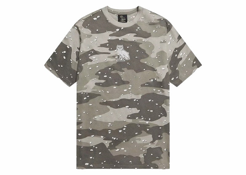OVO Desert Camo Reflective Owl T-shirt Grey