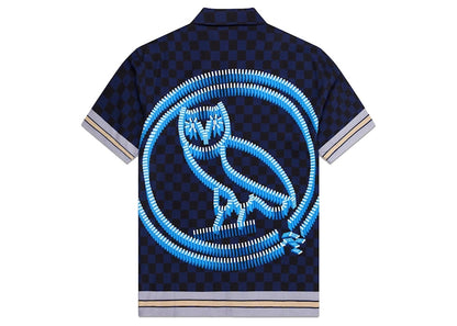 OVO Domino Owl Silk Shirt Navy