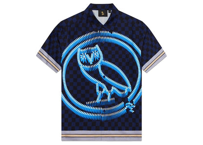 OVO Domino Owl Silk Shirt Navy