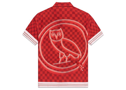 OVO Domino Owl Silk Shirt Red
