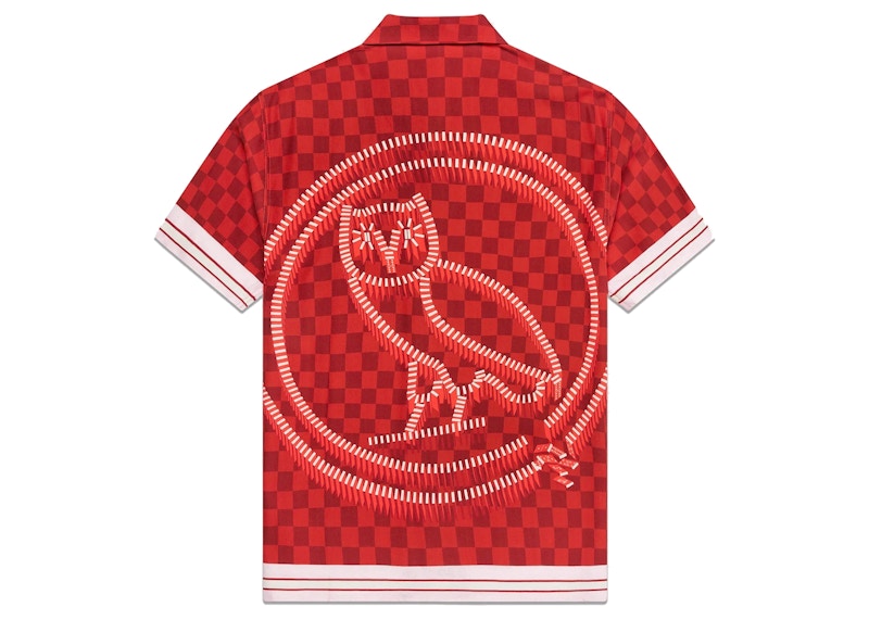 OVO Domino Owl Silk Shirt Red