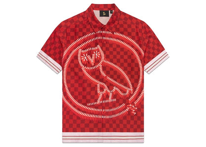 OVO Domino Owl Silk Shirt Red