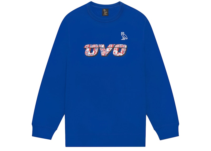 OVO Flag Runner Crewneck Royal Blue