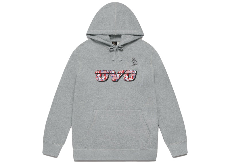 OVO Flag Runner Hoodie Heather Grey