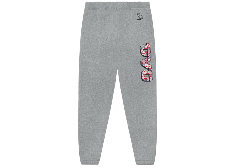 OVO Flag Runner Sweatpant Heather Grey