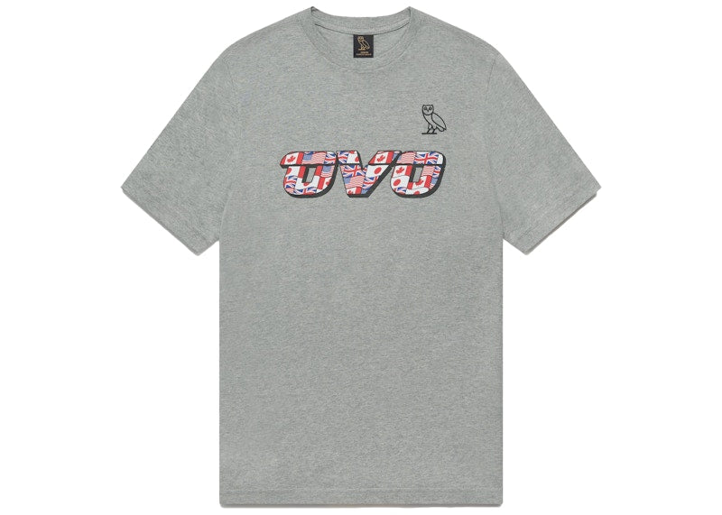 OVO Flag Runner T-shirt Heather Grey