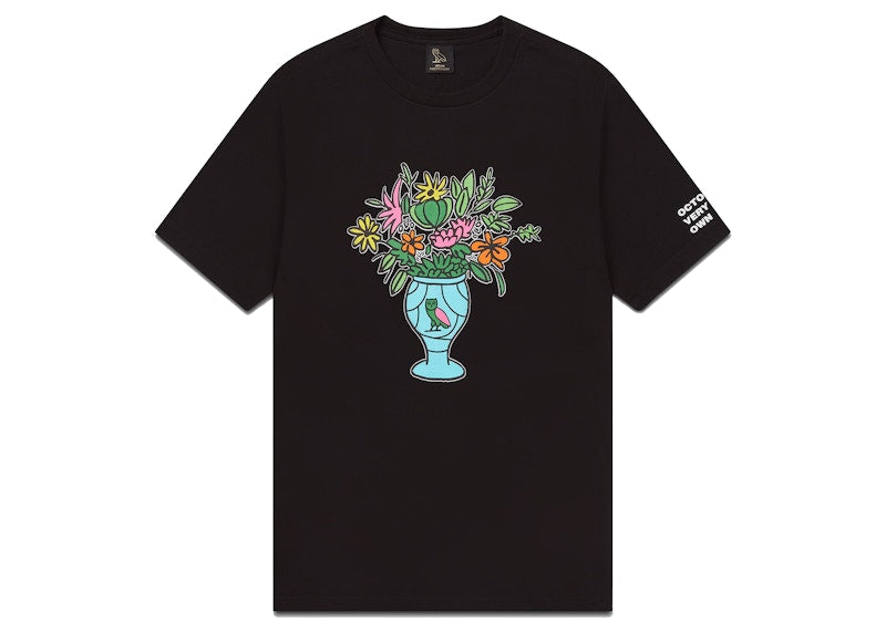 OVO Floral Vase T-shirt Black