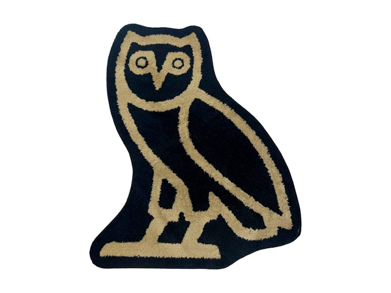 OVO Gallery 1950 Friends & Family Owl Rug Black