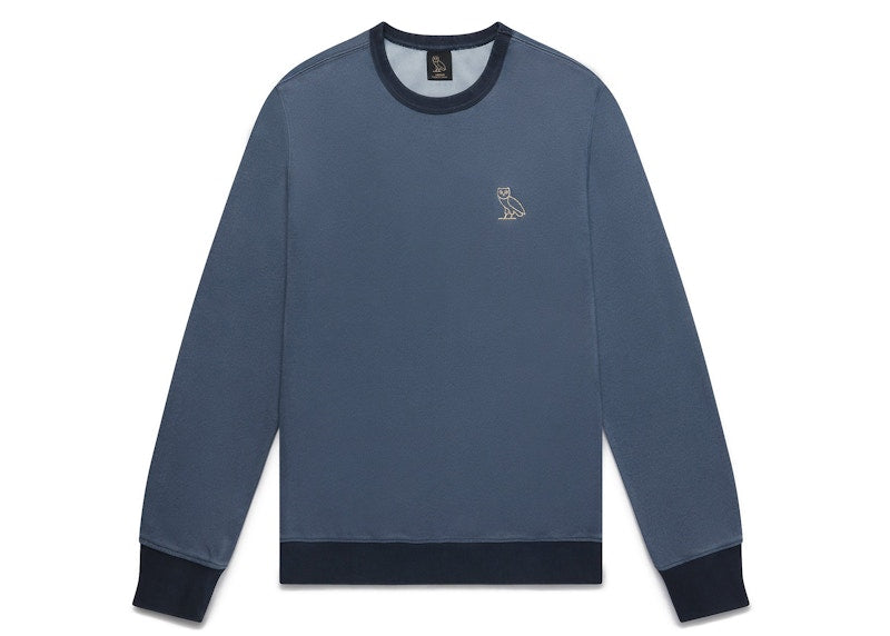 OVO Garment Dye Pique Crewneck Midnight Blue