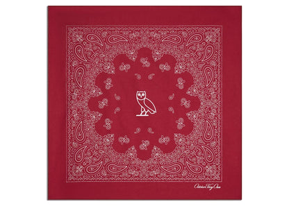 OVO Graphic Print Bandana Burgundy