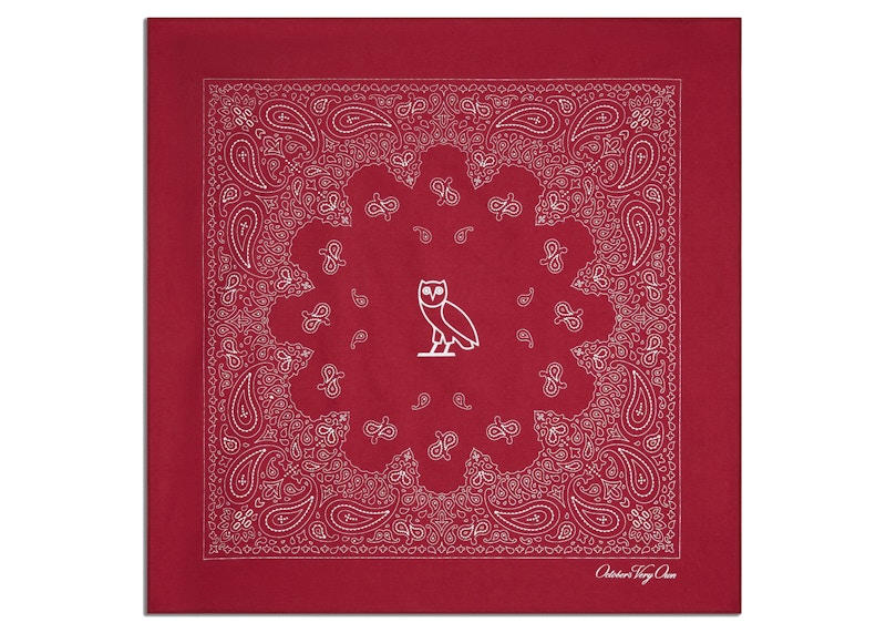 OVO Graphic Print Bandana Burgundy