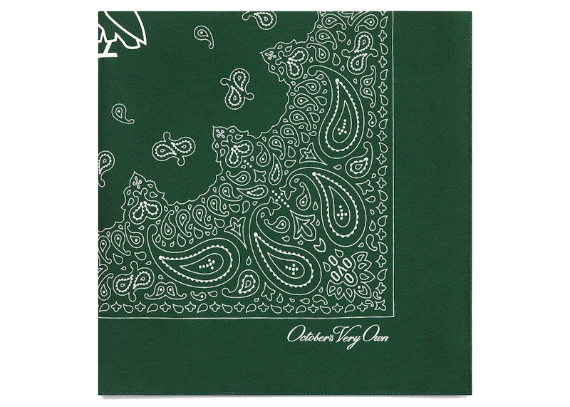 OVO Graphic Print Bandana Forest Green