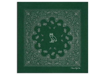 OVO Graphic Print Bandana Forest Green