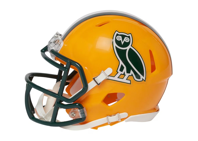 OVO Green Bay Packers Riddell Mini Helmet Yellow