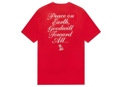OVO Holiday Owl T-shirt Red