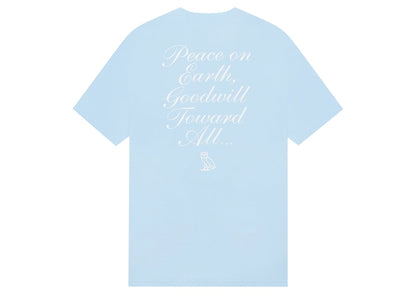 OVO Holiday Owl T-shirt Sky Blue