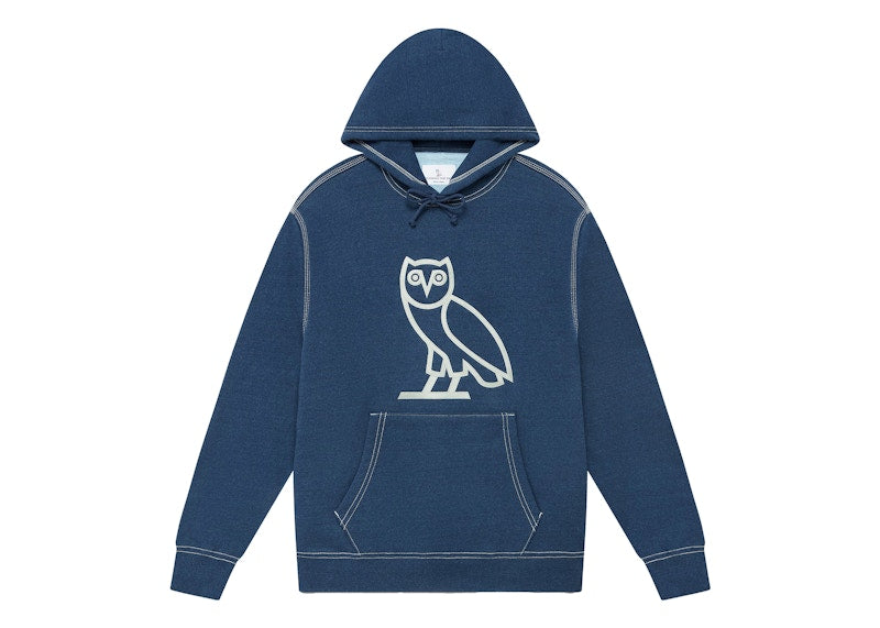 OVO Indigo-Dyed OG Hoodie Washed Indigo