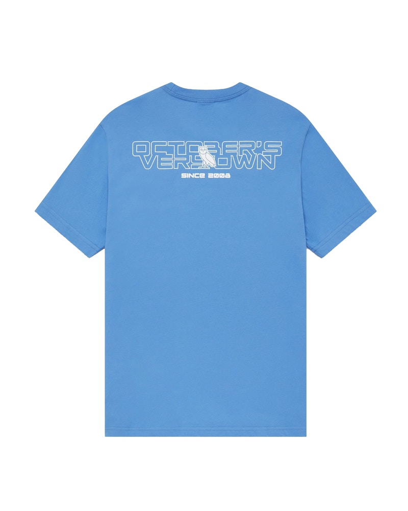 OVO Iridescent Grid Owl T-shirt Ocean