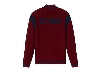 OVO Knit Varsity Jacket Wine
