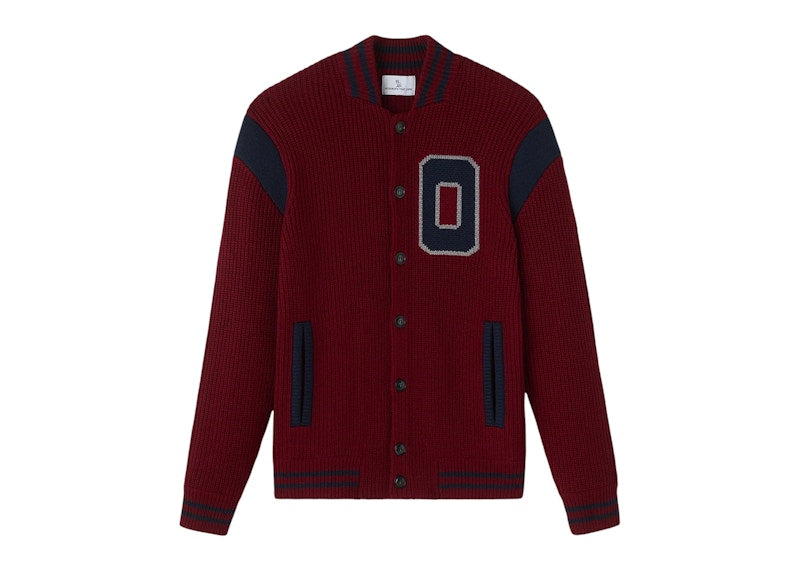 OVO Knit Varsity Jacket Wine
