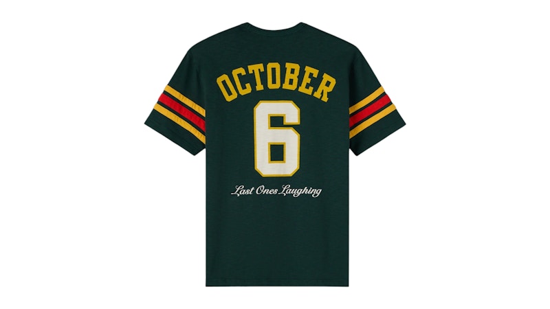 OVO Last Ones Laughing Football T-Shirt Midnight Green