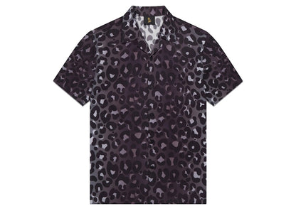 OVO Leopard Print Camp Shirt Black
